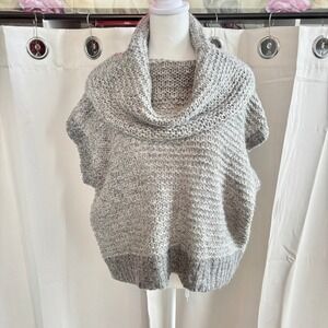 Kaisely Mohair Wool Blend Sweater Chunky Knit Cowl Neck Oversized Large 19908